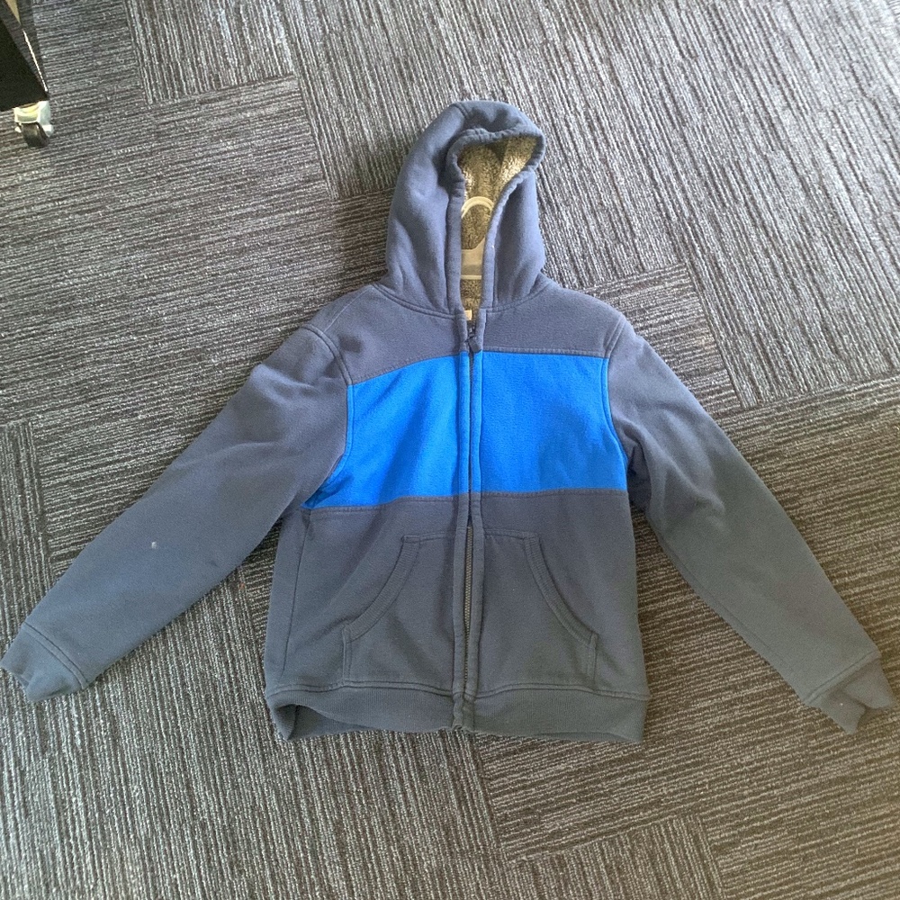 Wonder Nation Blue Zip Up Fur Inside XXL